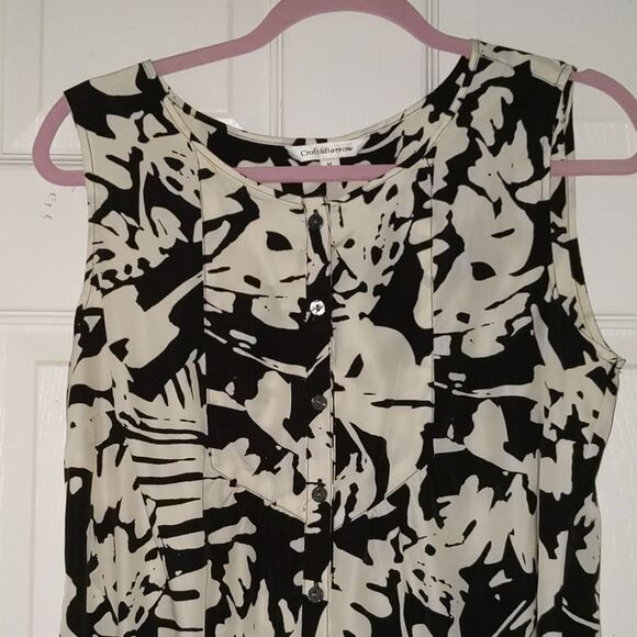 Croft & Barrow printed button down  top Sz M - Picture 3 of 5